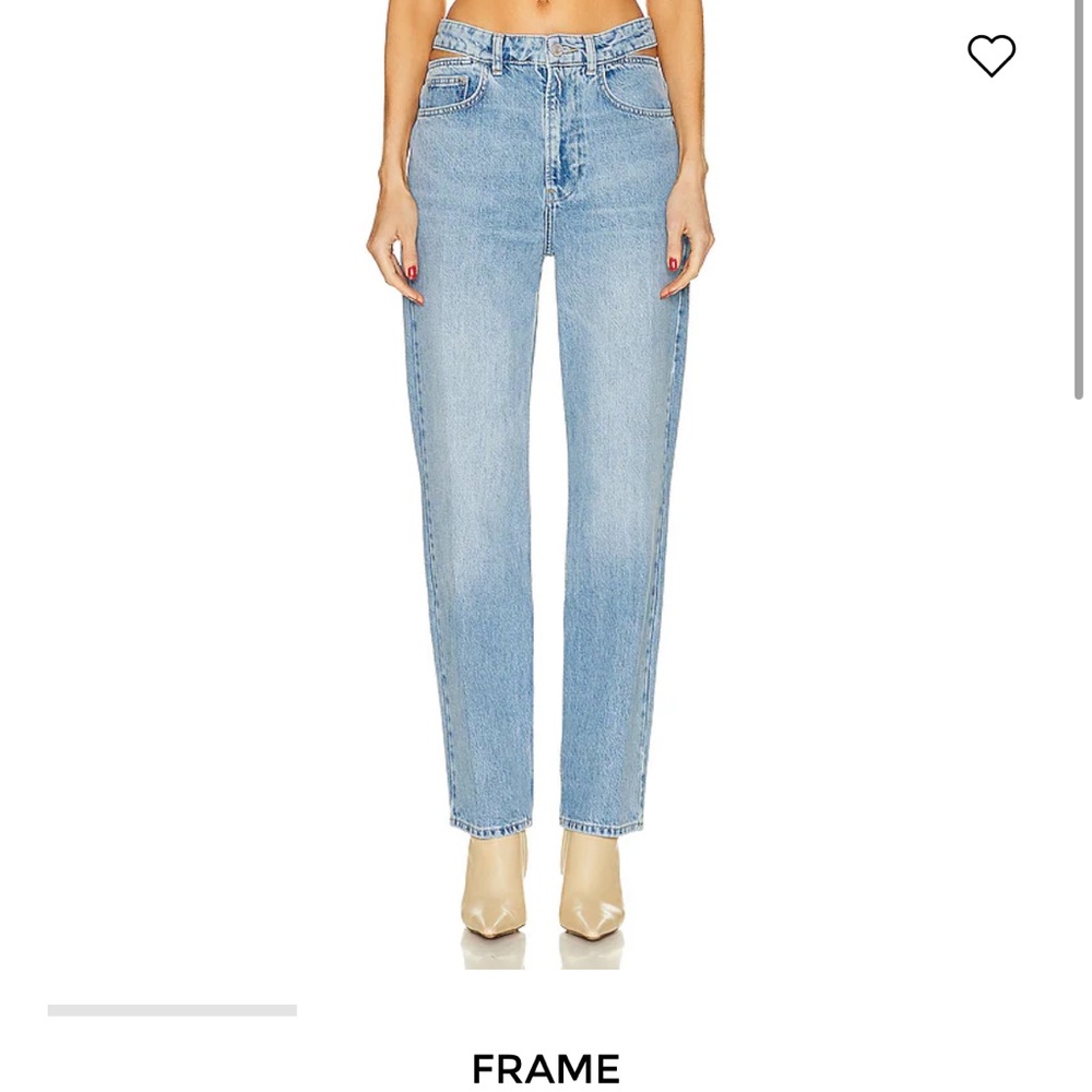 NWT Frame Le High & Tight Straight Cut Out Zona jean
